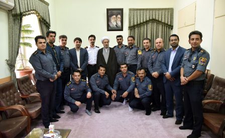 دیدار مسئولان آتش نشانی شیراز با آیت الله دژکام