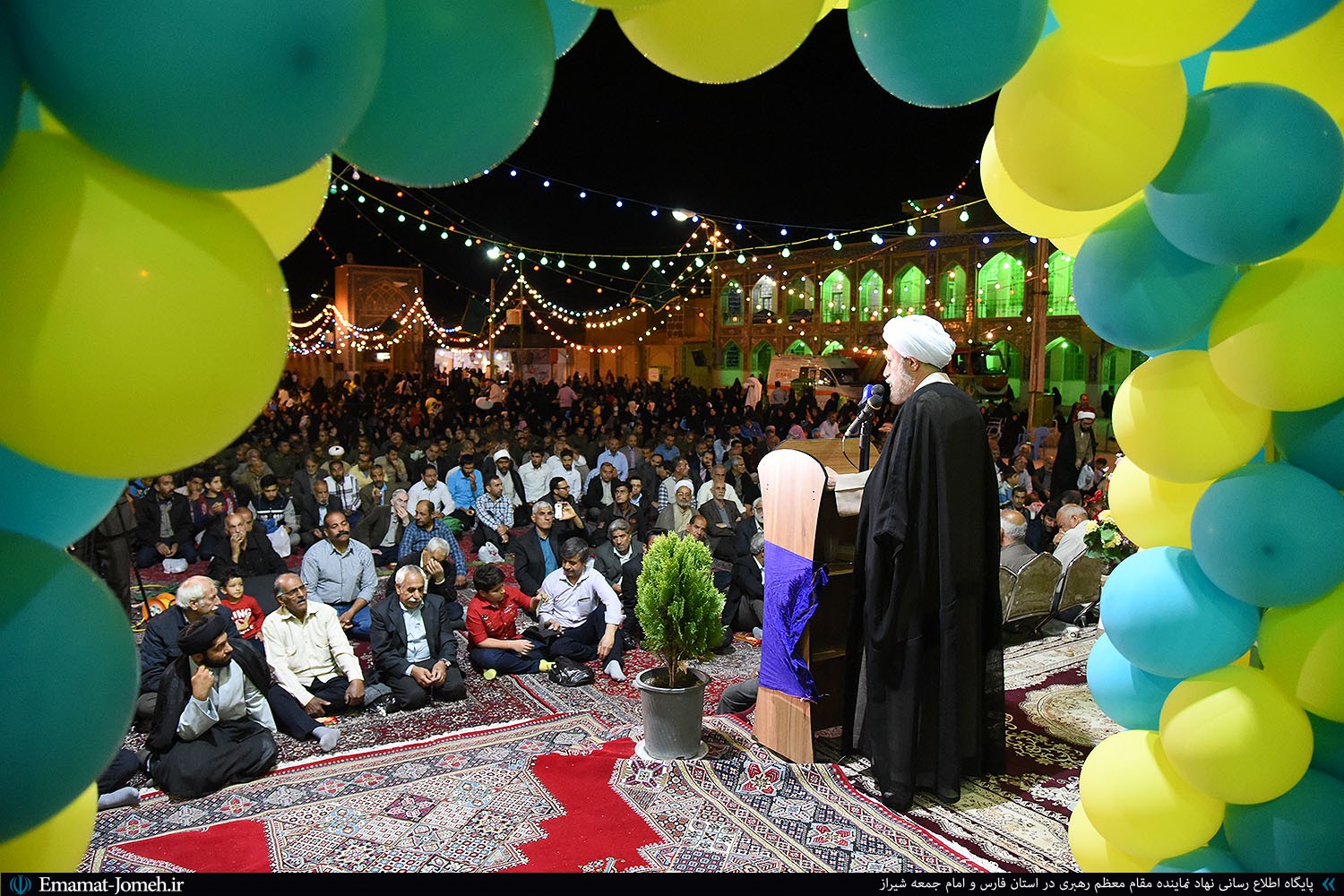 حضور آیت الله دژکام در مراسم جشن شعبانی شهرستان جهرم