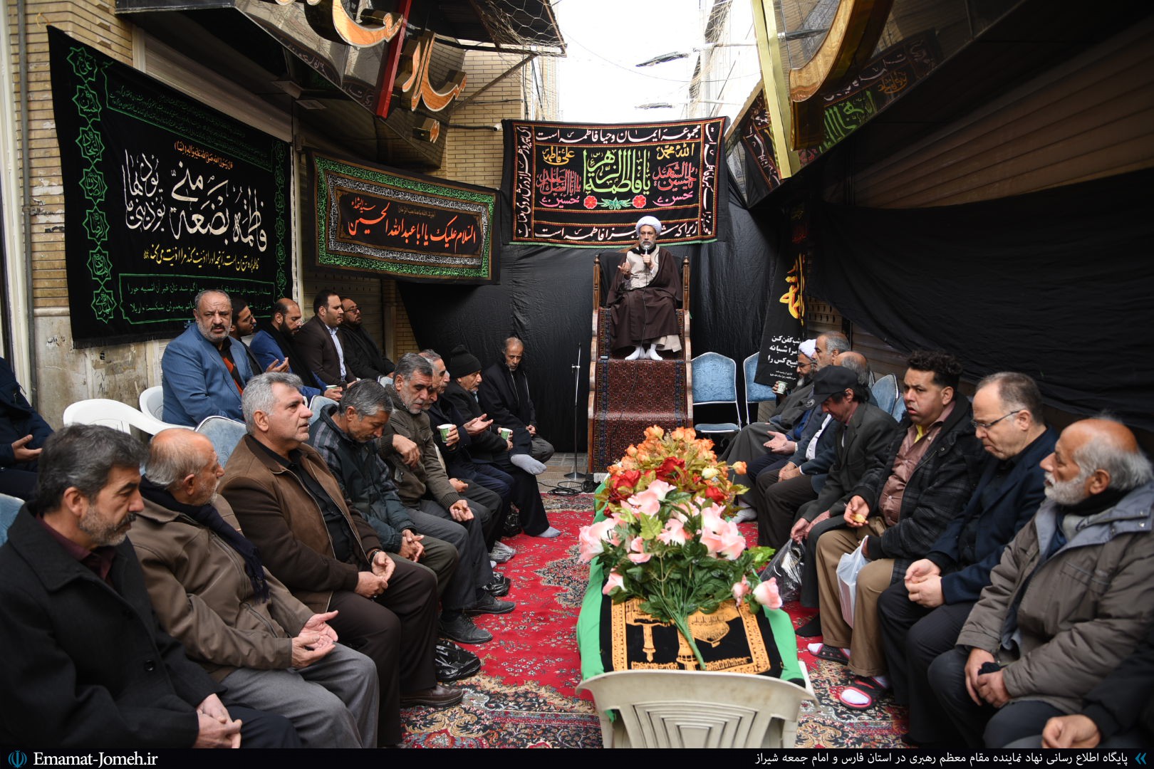سخنرانی آیت الله دژکام به مناسبت شهادت حضرت زهرا(س) در بازار زرگرهای شیراز