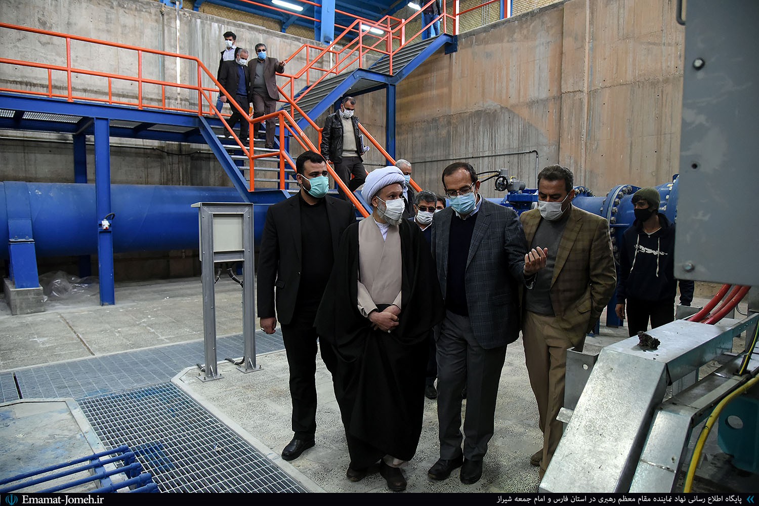بازدید آیت الله دژکام از مجتمع تصفیه‌خانه آب و سد درودزن و مراحل احداث تونل خط دوم انتقال آب به شیراز