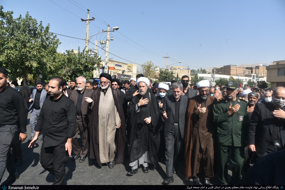مراسم سوگواری و عزاداری کاروان دلدادگان حسینی(ع) روز اربعین در شیراز