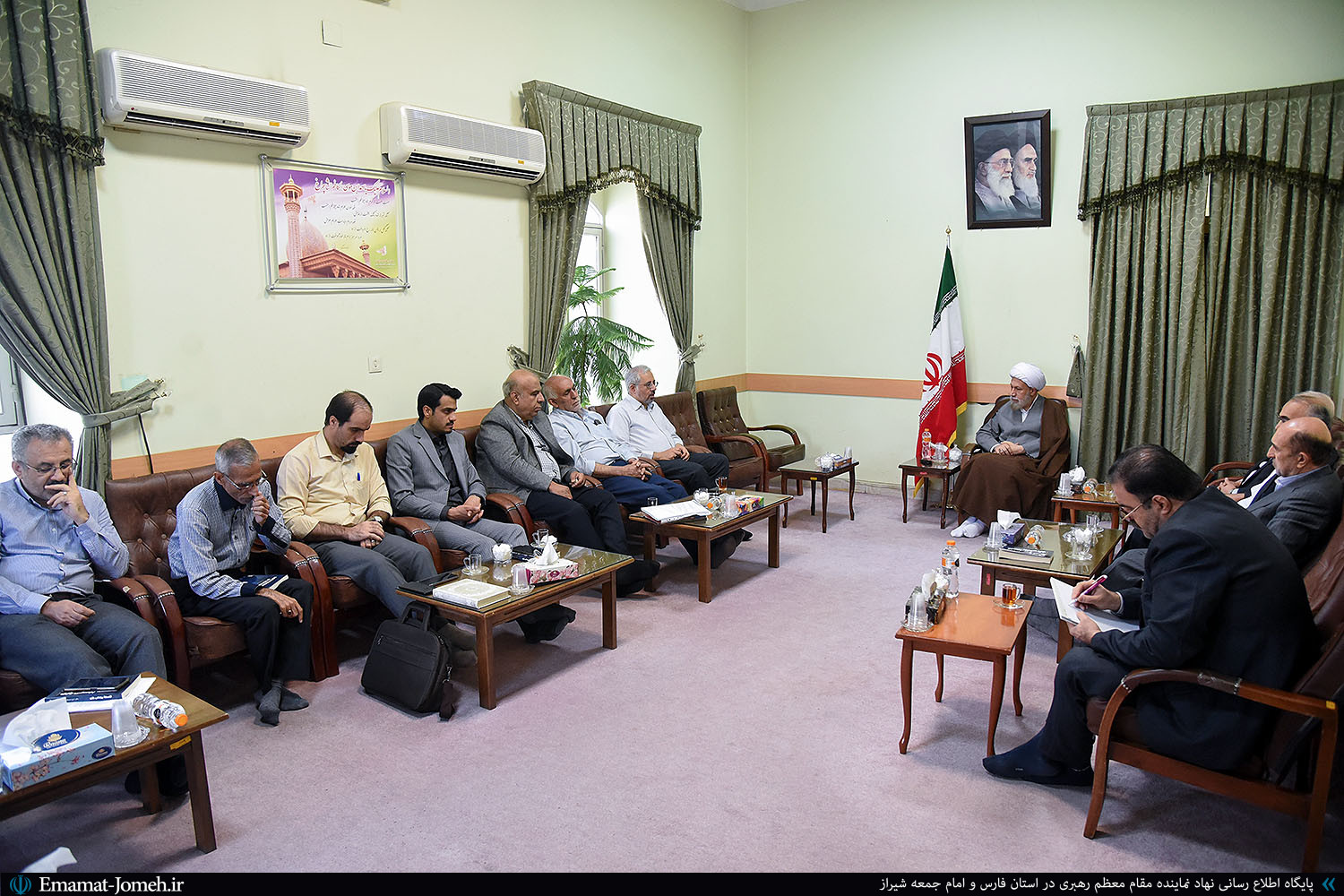 دیدار اعضاء کارگروه فرهنگستان علوم پزشکی ایران در جنوب کشور با آیت الله دژکام
