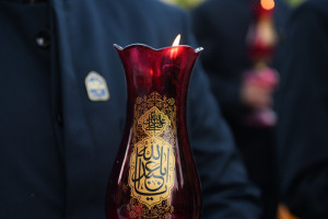مراسم سوگواری ایام شهادت حضرت علی ابن حمزه(علیه السلام) و حرکت دسته عزاداری به سمت مضجع شریف آن حضرت با حضور آیت الله دژکام