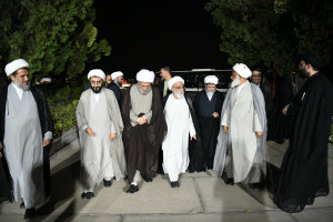 استقبال از آیت‌الله شب زنده دار در فرودگاه شهید دستغیب شیراز