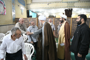 حضور آیت الله دژکام در جمع اهالی مسجد الزهرا(س) شهرک باهنر