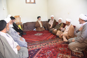 دیدار و عیادت آیت الله دژکام با جمعی از علمای شهر شیراز