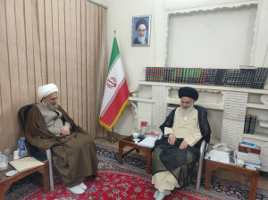 دیدار آیت الله دژکام با حضرات آیات حسینی بوشهری و غروی